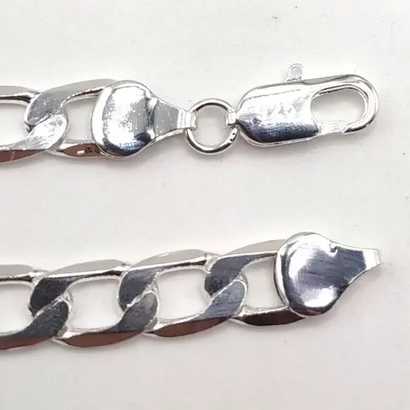 925 Silver Cuban Chain Necklace Jewelry Anniversary Birthday Gift New!!!